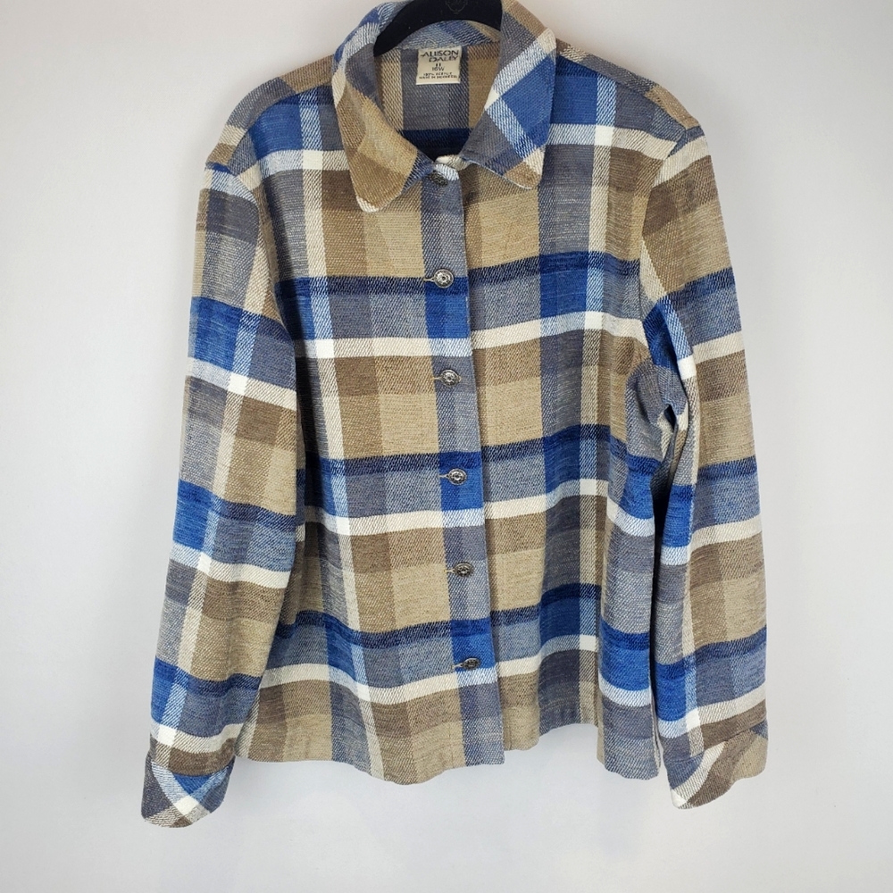Allison Daley Button Down Checkered Size 16W